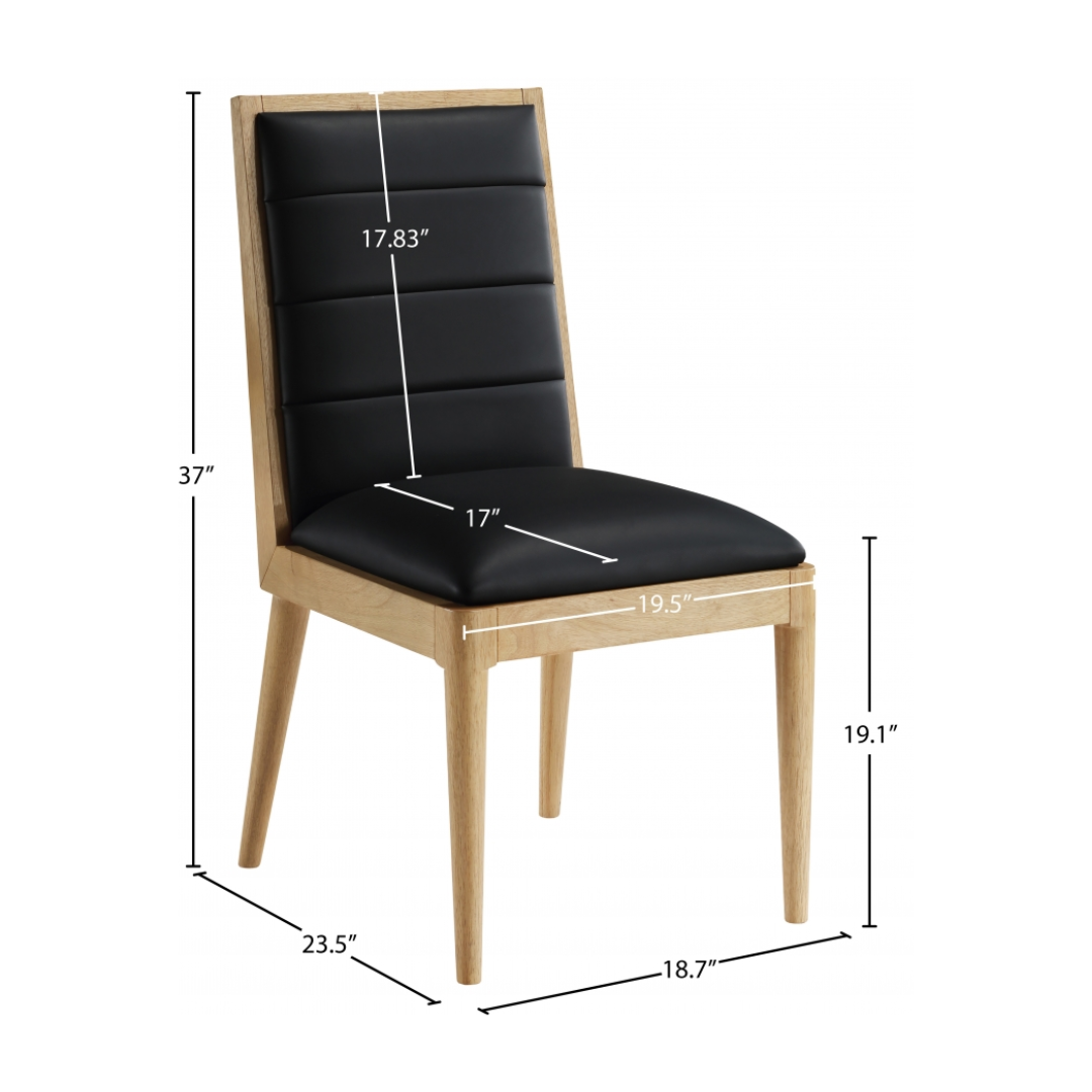 Bristol Black Vegan Leather Dining Chair