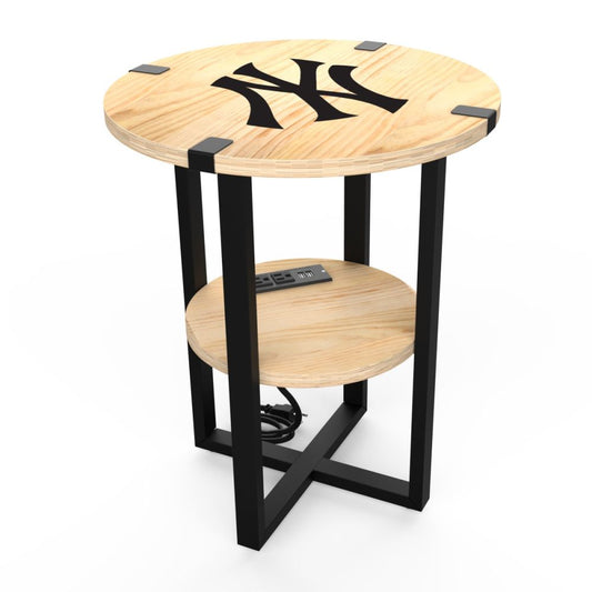 New York Yankees MLB Side Table with Charger