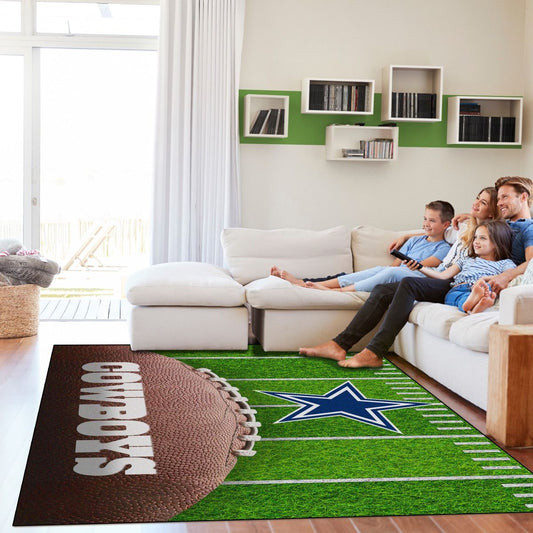 Imperial NFL Football Field 5'x7' Washable Area Rug