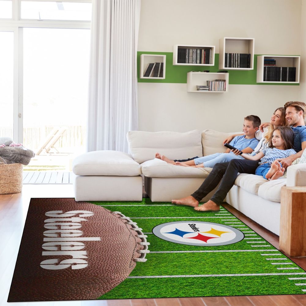 Imperial NFL Football Field 5'x7' Washable Area Rug