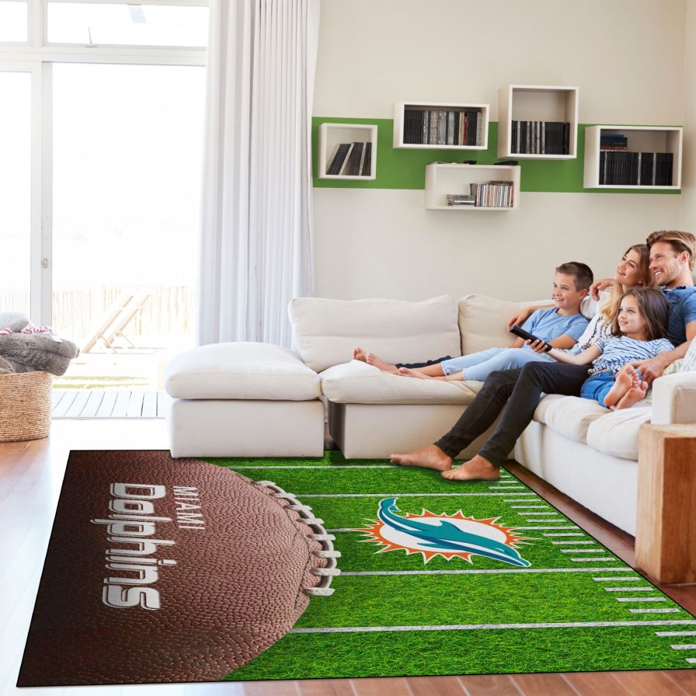 Imperial NFL Football Field 5'x7' Washable Area Rug