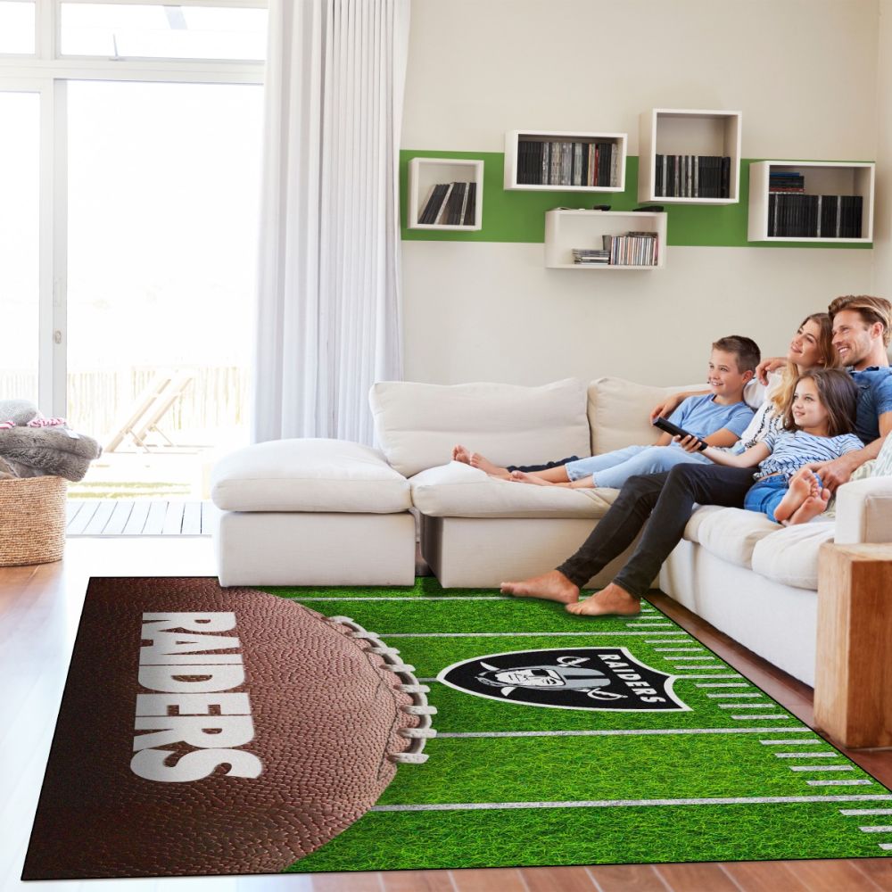 Imperial NFL Football Field 5'x7' Washable Area Rug