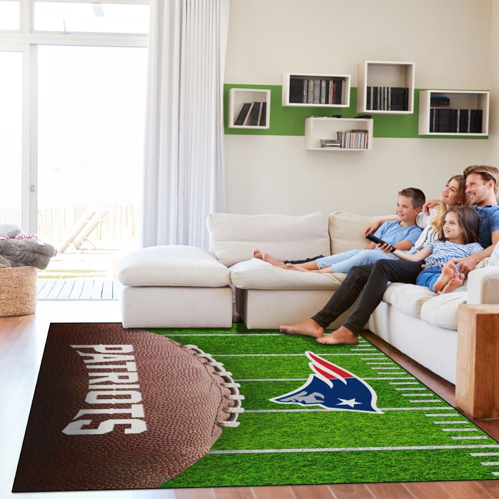 Imperial NFL Football Field 5'x7' Washable Area Rug