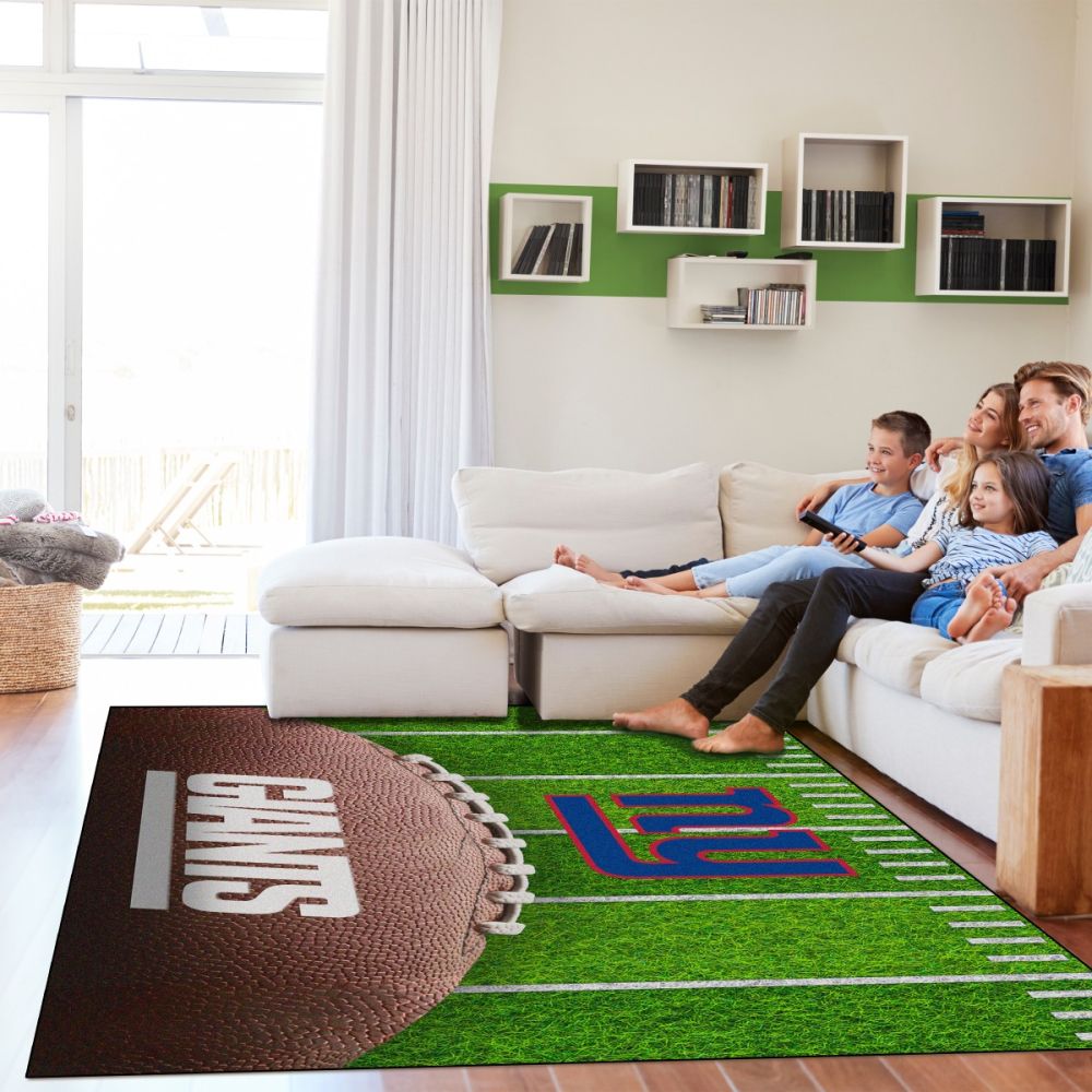 Imperial NFL Football Field 5'x7' Washable Area Rug