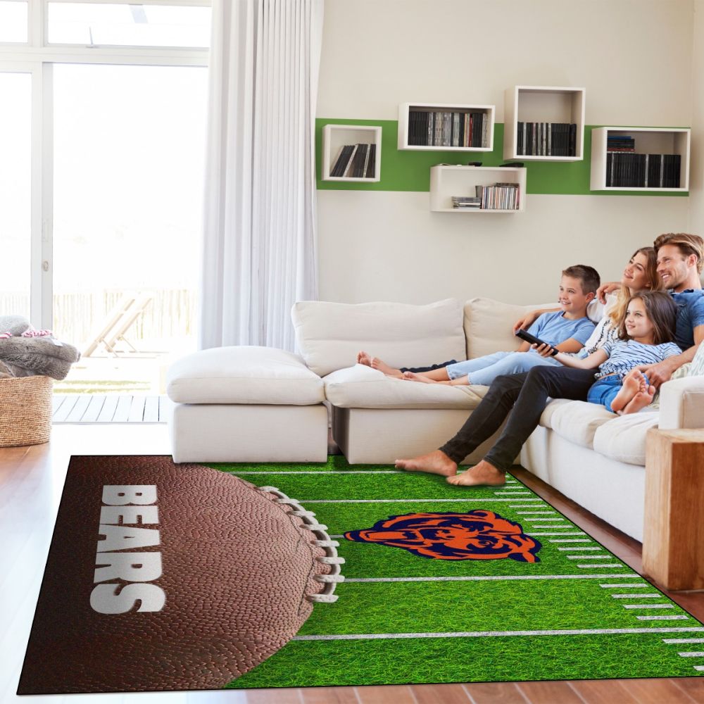 Imperial NFL Football Field 5'x7' Washable Area Rug