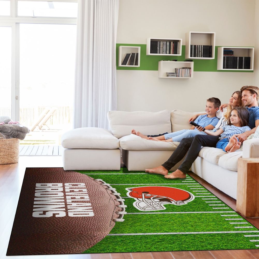 Imperial NFL Football Field 5'x7' Washable Area Rug