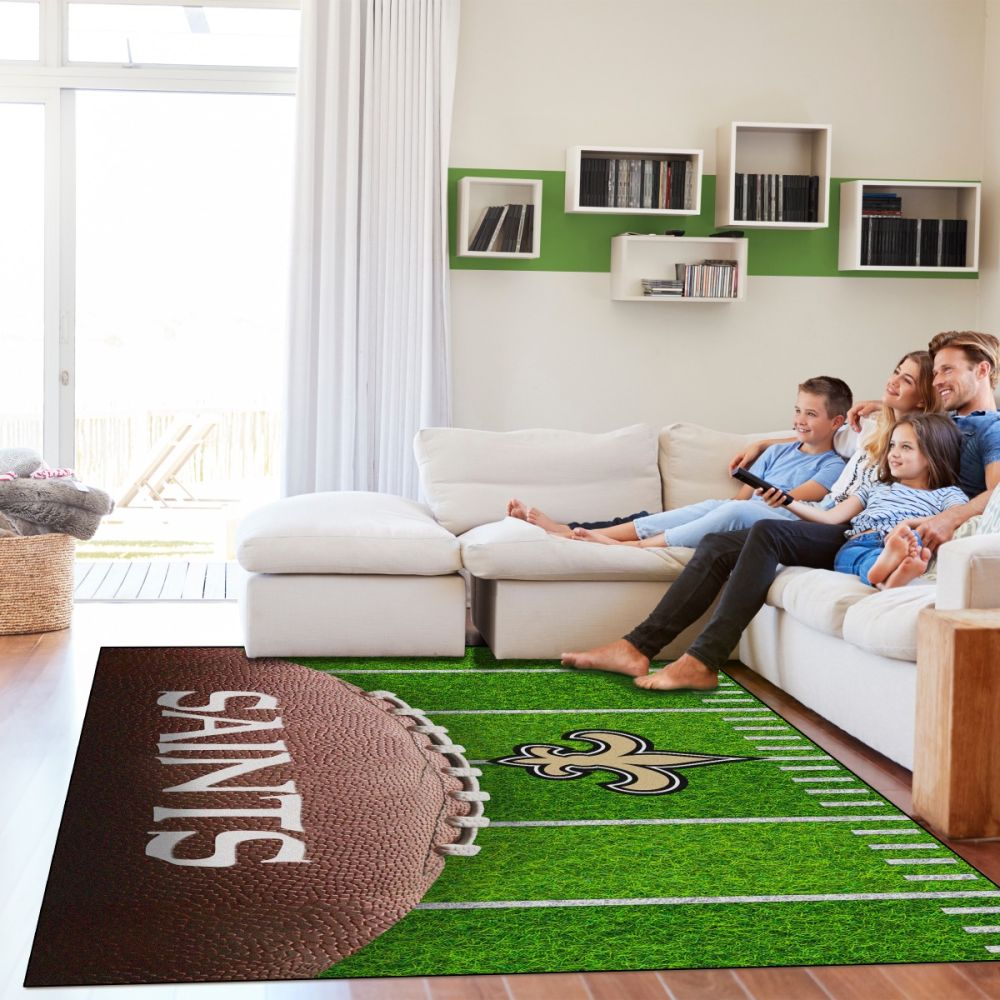 Imperial NFL Football Field 5'x7' Washable Area Rug