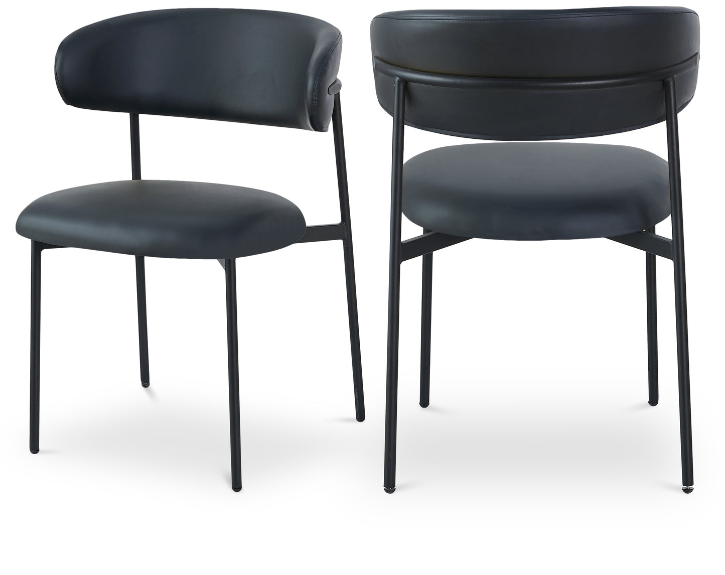 Lupita Black Vegan Leather Dining Chair