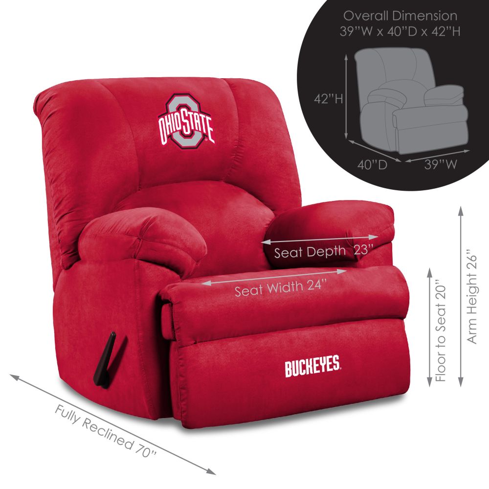 Imperial NCAA Ohio State Buckeyes GM Recliner