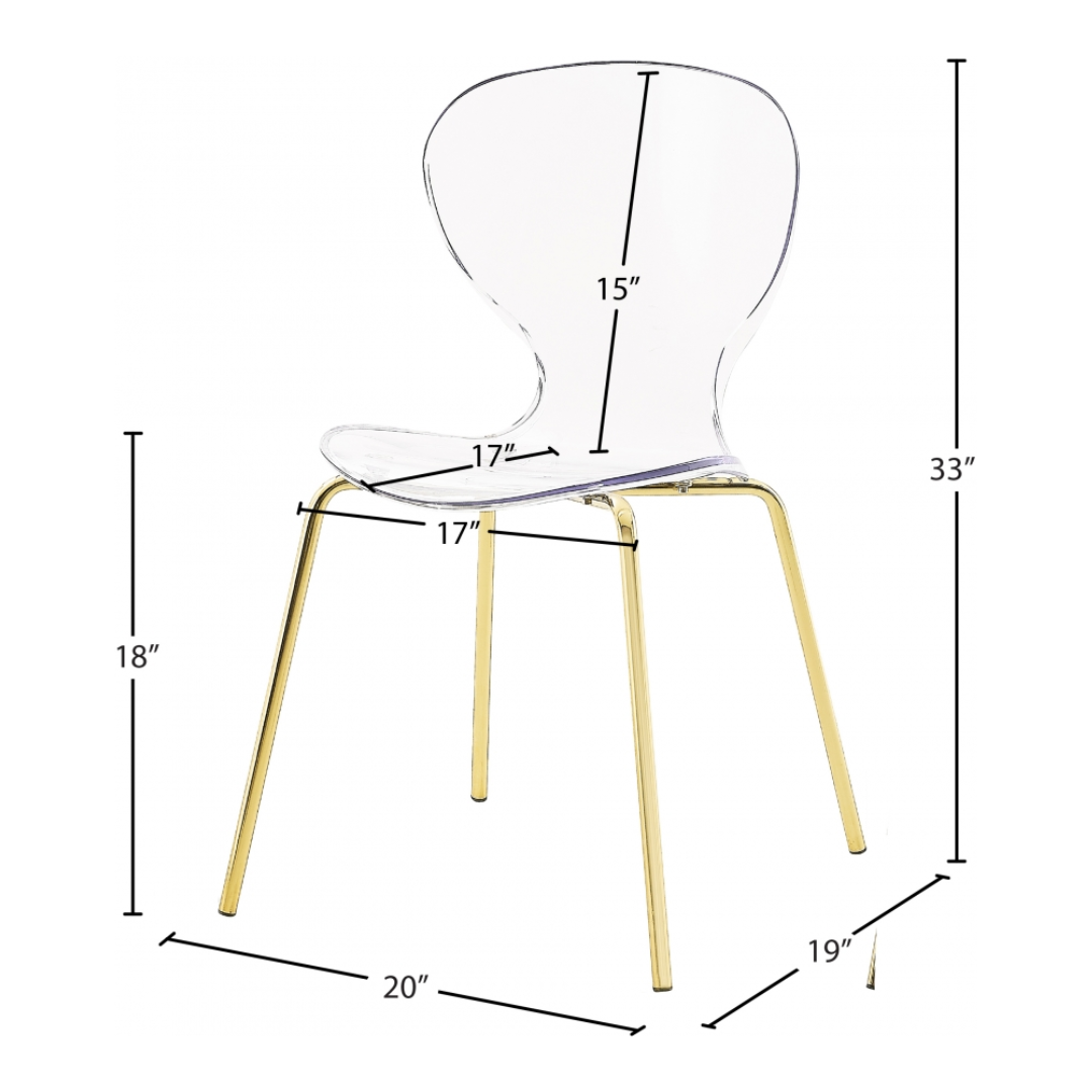 Clarion Gold Metal Dining Chair