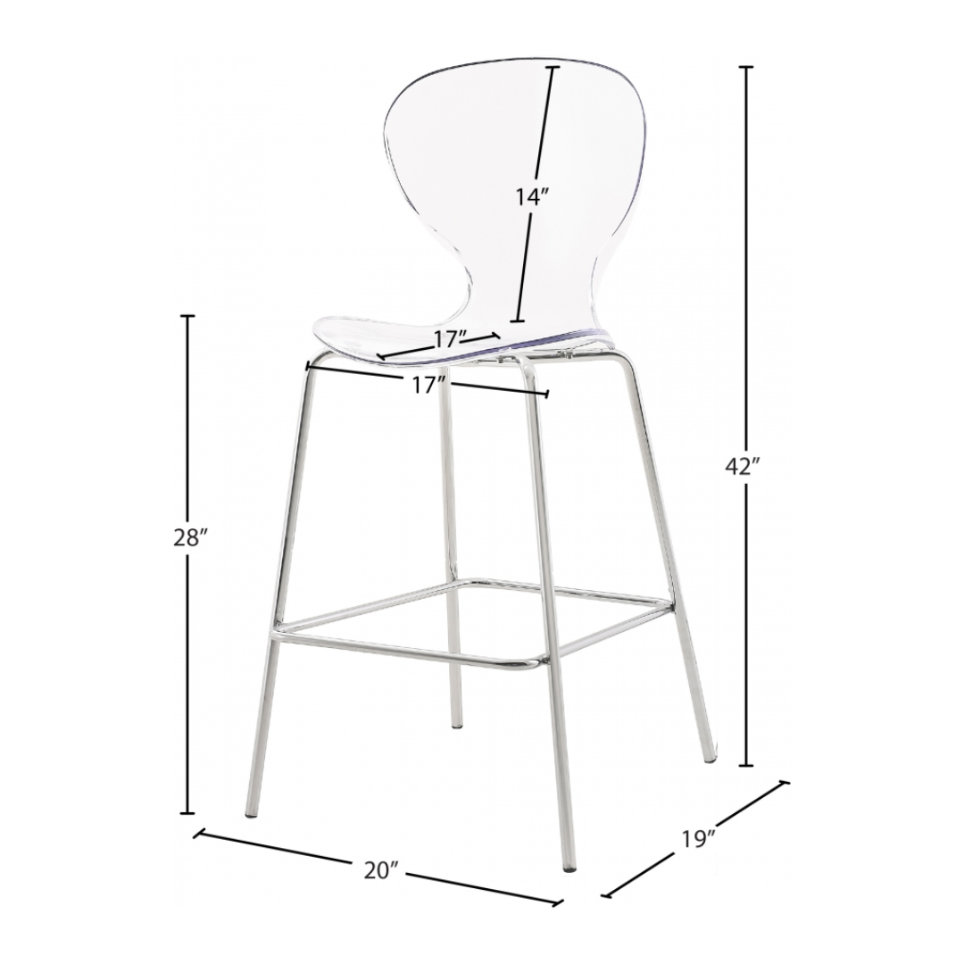 Clarion Chrome Metal Stool