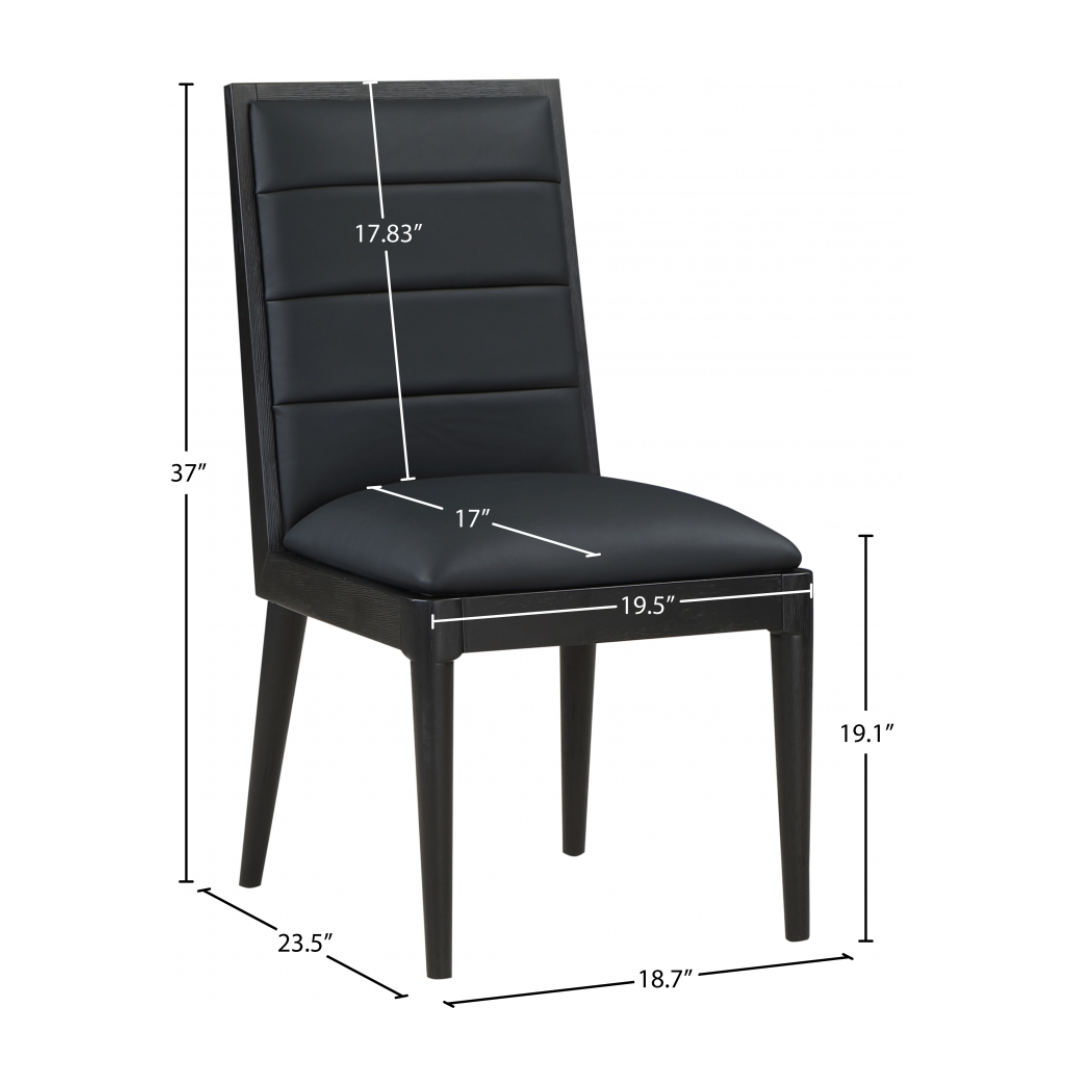 Bristol Black Vegan Leather Dining Chair