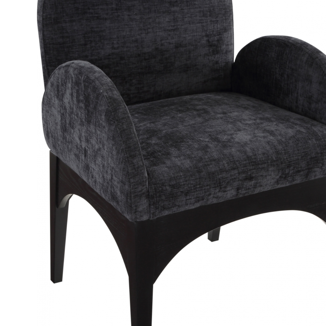 Waldorf Chenille Fabric Dining Arm Chair