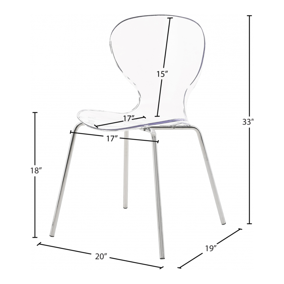 Clarion Chrome Metal Dining Chair