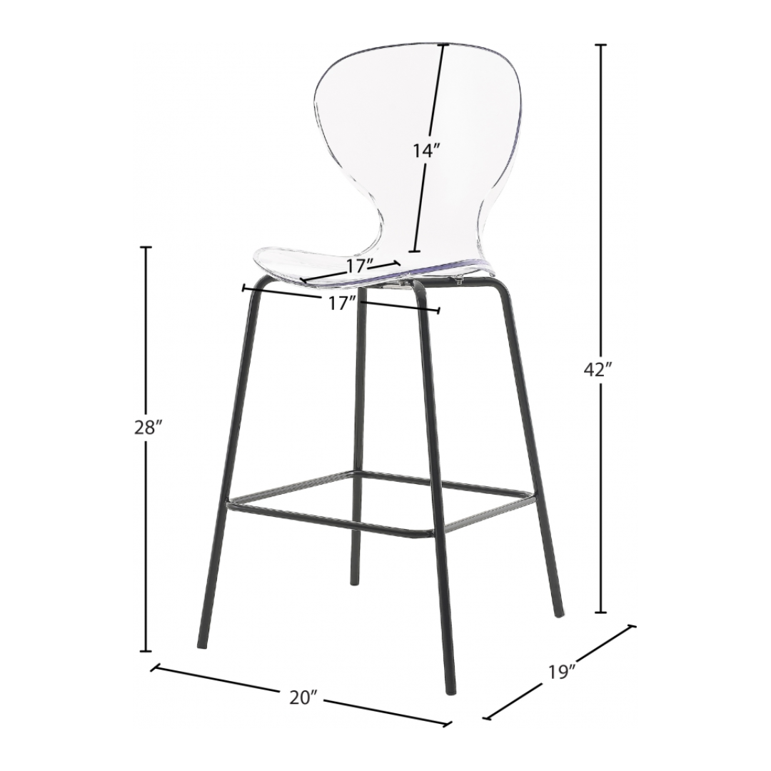 Clarion Matte Black Stool