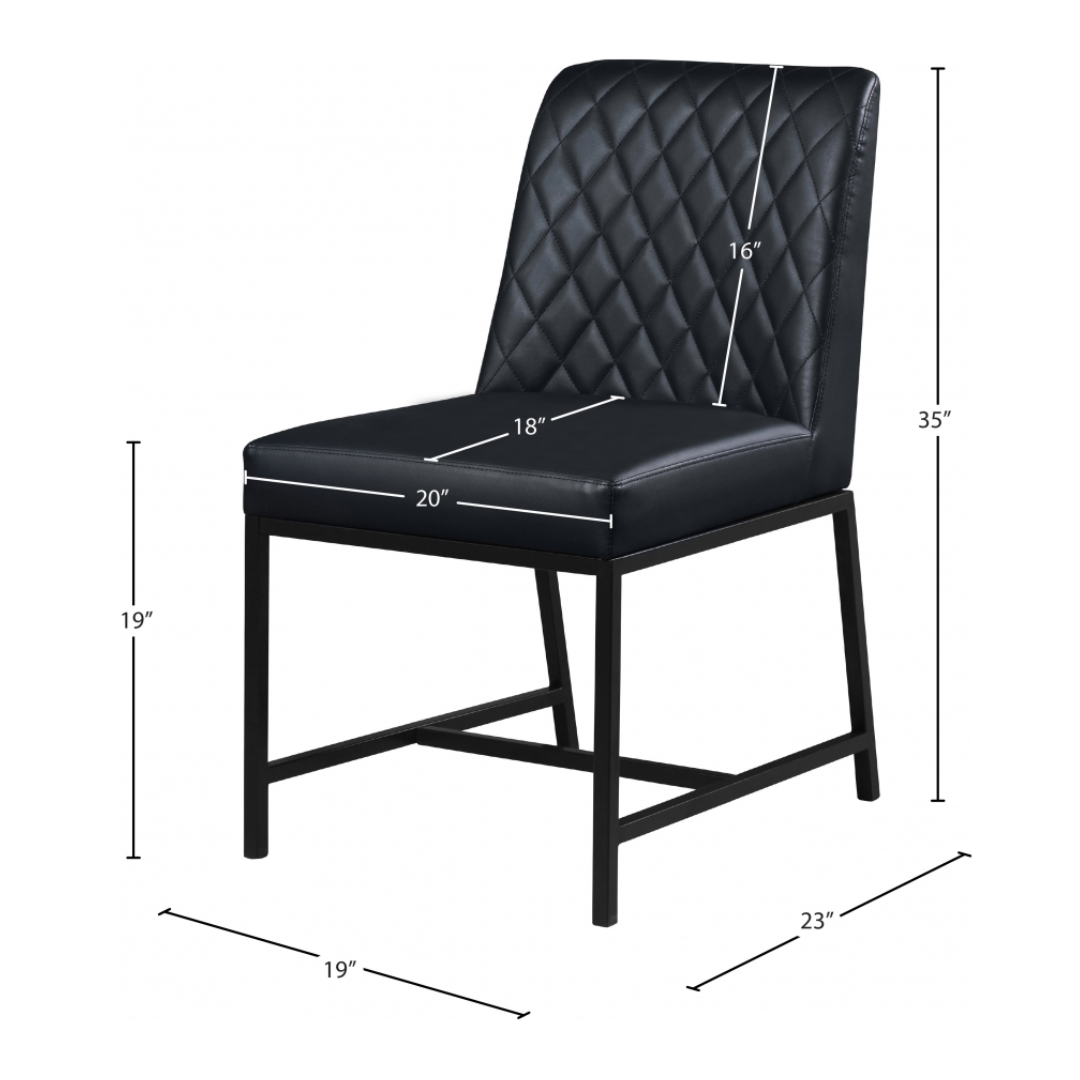 Bryce Black Vegan Leather Dining Chair