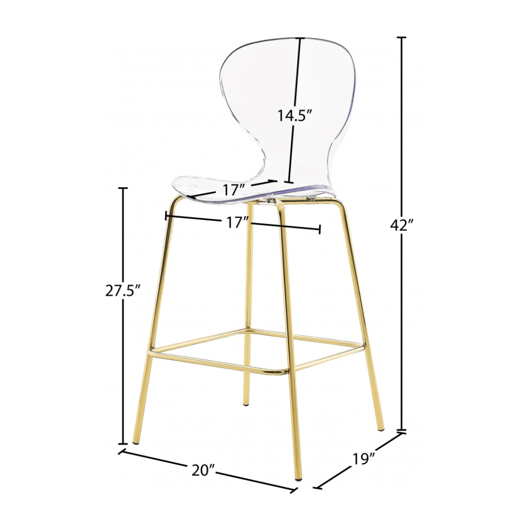 Clarion Gold Metal Stool