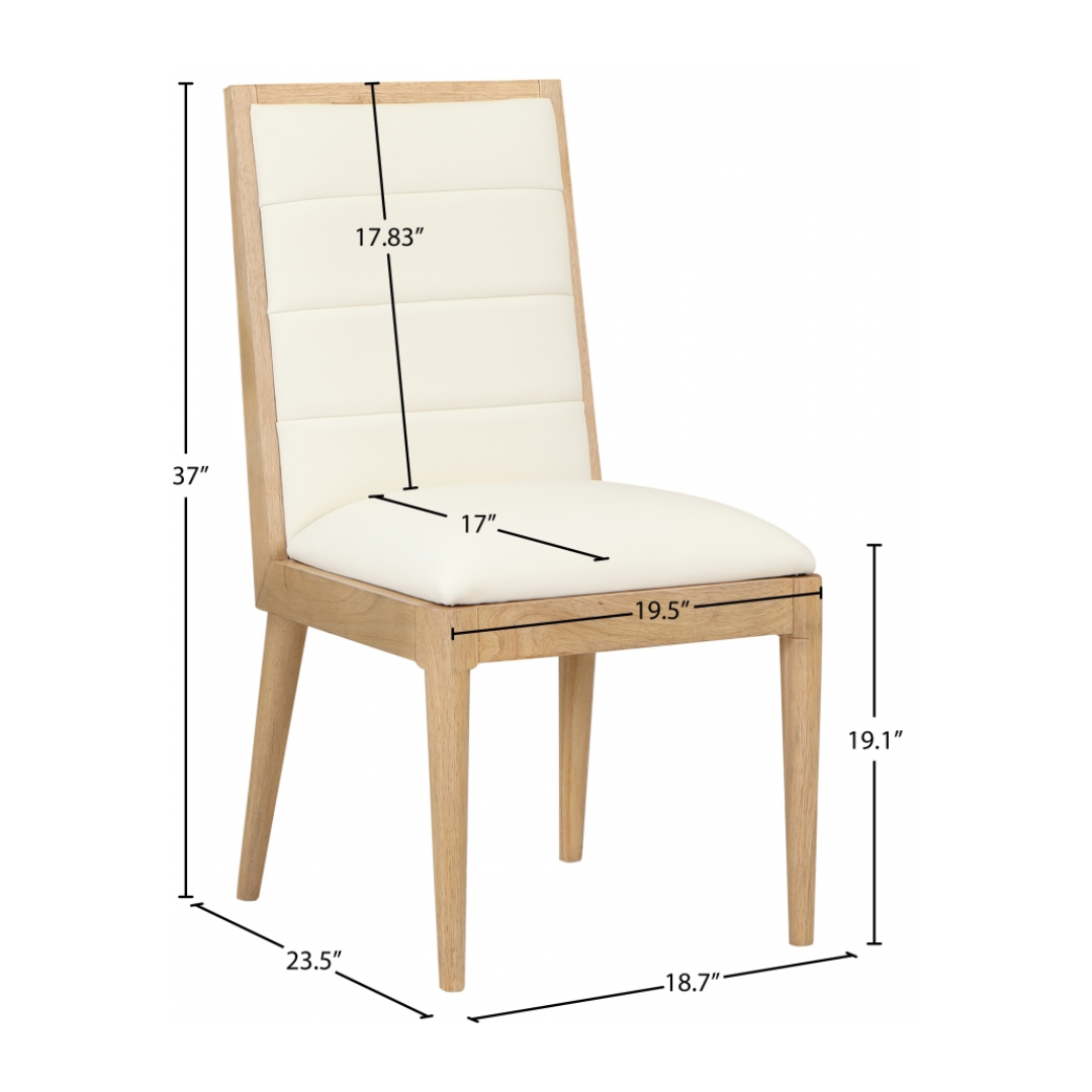 Bristol Cream Linen Textured Fabric Dining Chair