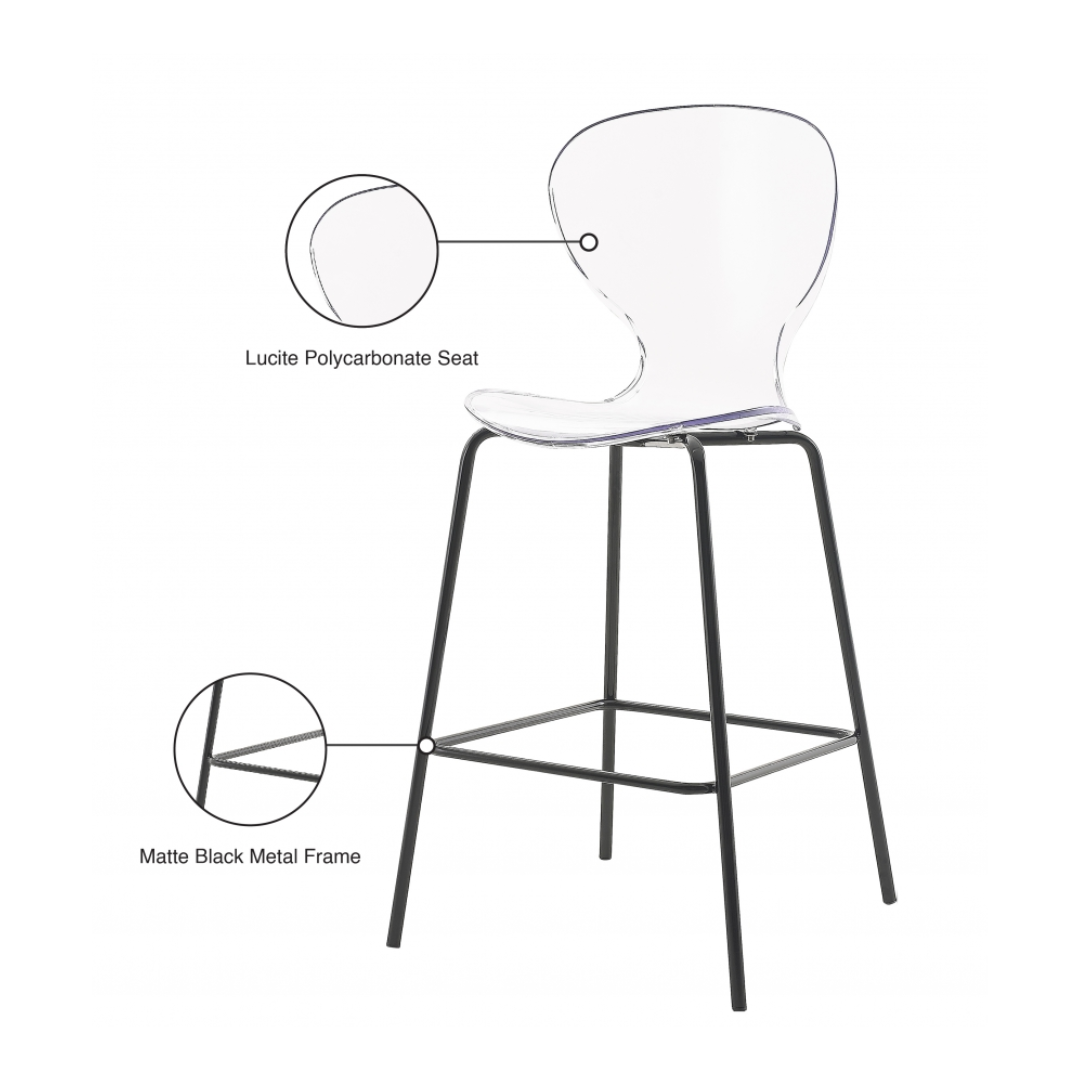 Clarion Matte Black Stool