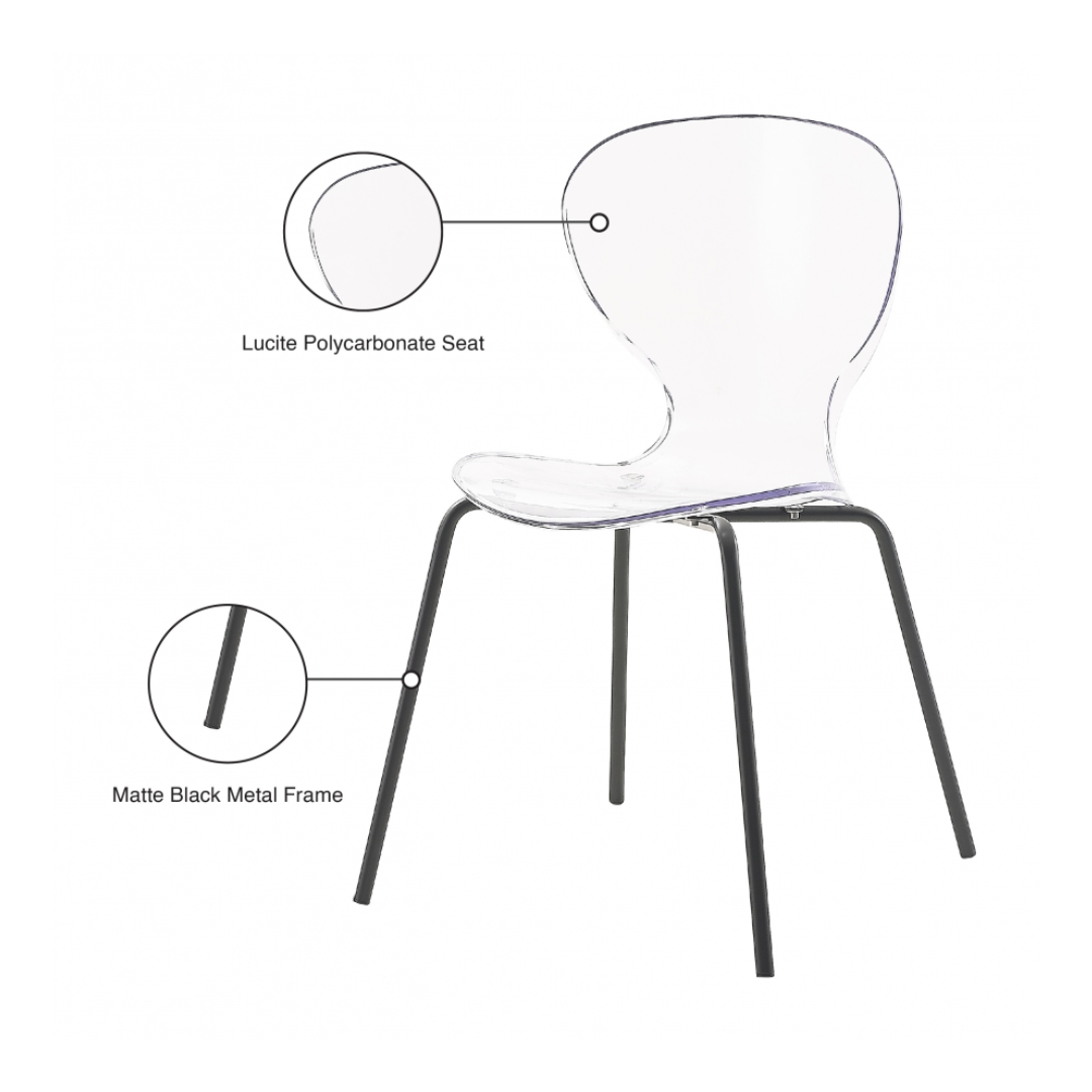 Clarion Matte Black Dining Chair