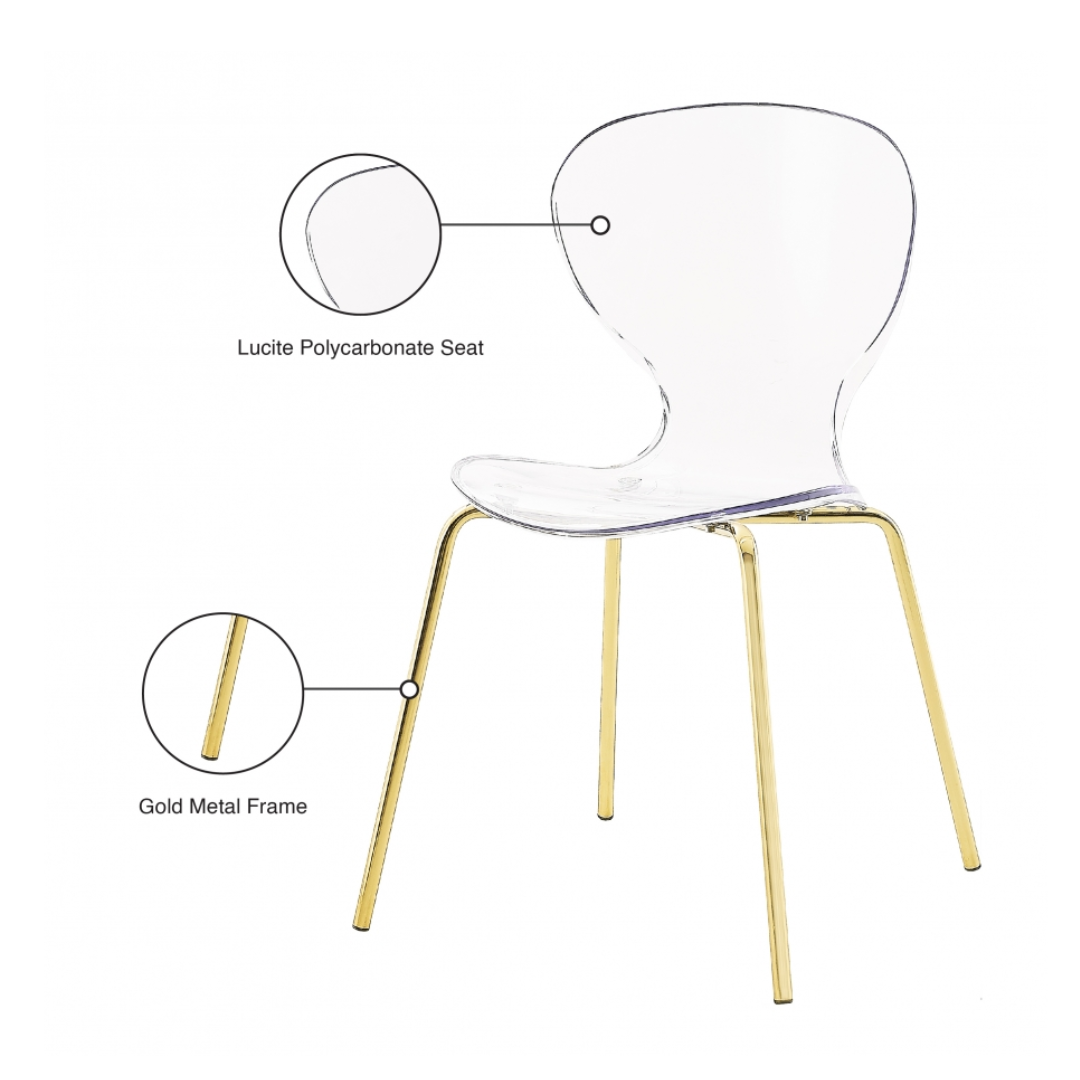 Clarion Gold Metal Dining Chair