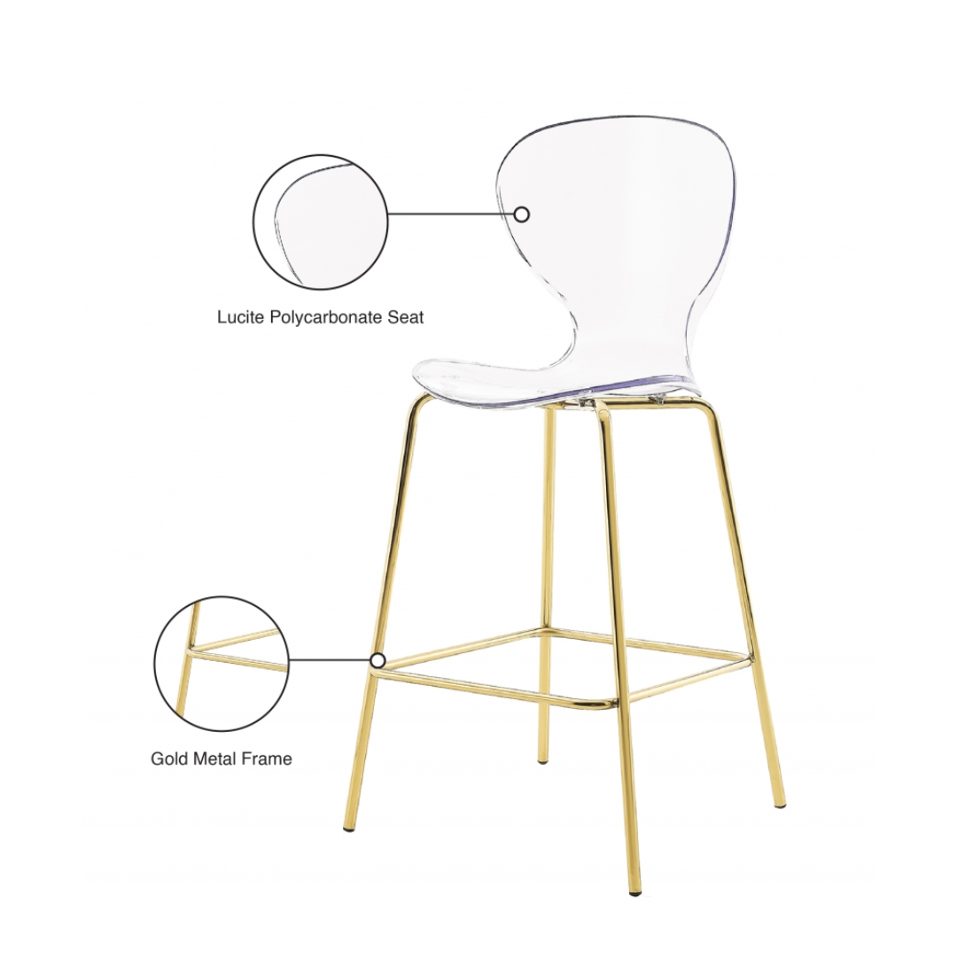 Clarion Gold Metal Stool