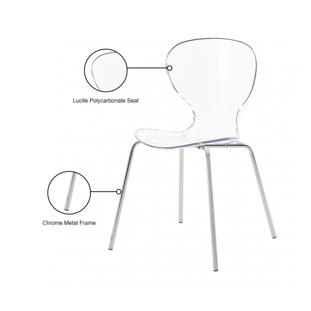 Clarion Chrome Metal Dining Chair