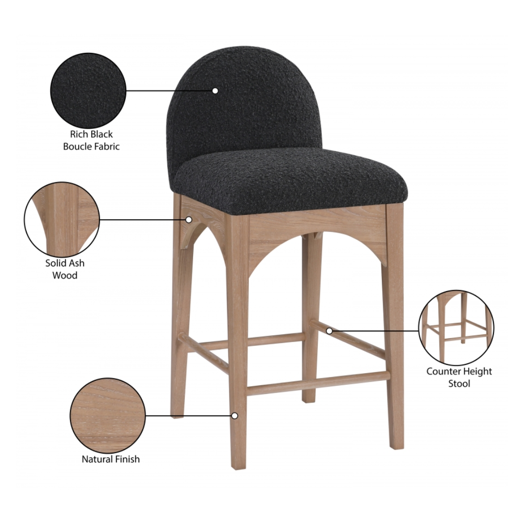 Waldorf Boucle Fabric Counter Stools