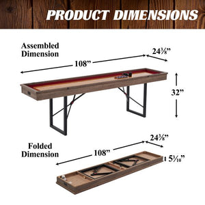 Barrington 108″ EZ Fold Shuffleboard Table