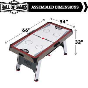 Hall of Games 66″ Air Powered Hockey with Table Tennis Top