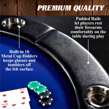 Load image into Gallery viewer, Barrington Texas Hold&#39;em 10 Player Poker Table