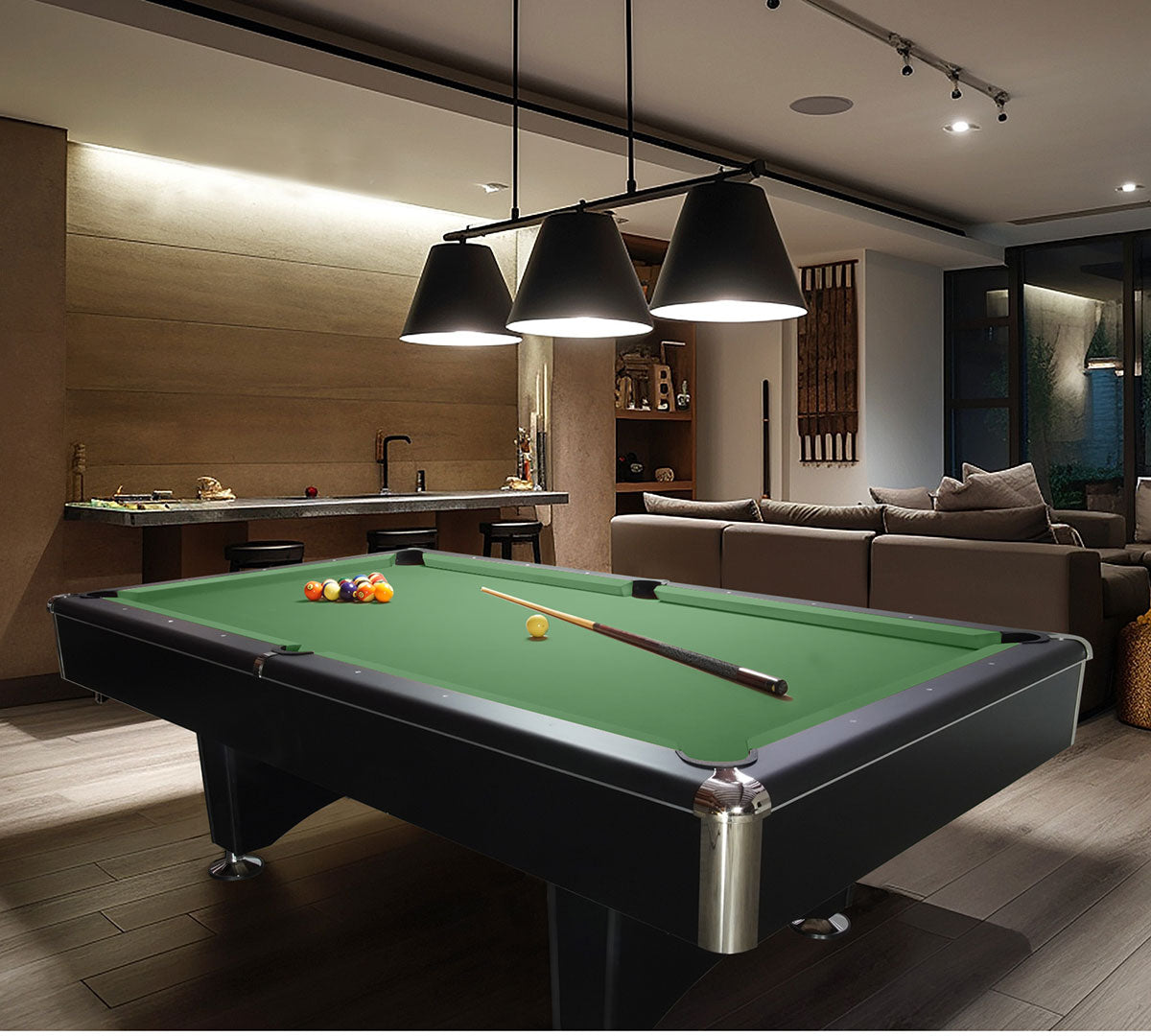 The Addison Contemporary look Pool Table