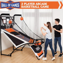 Load image into Gallery viewer, Hall of Games 2-Player Arcade Basketball Game