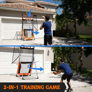 Hall of Games Outdoor Combo 2-in-1 Basketball and Baseball Games