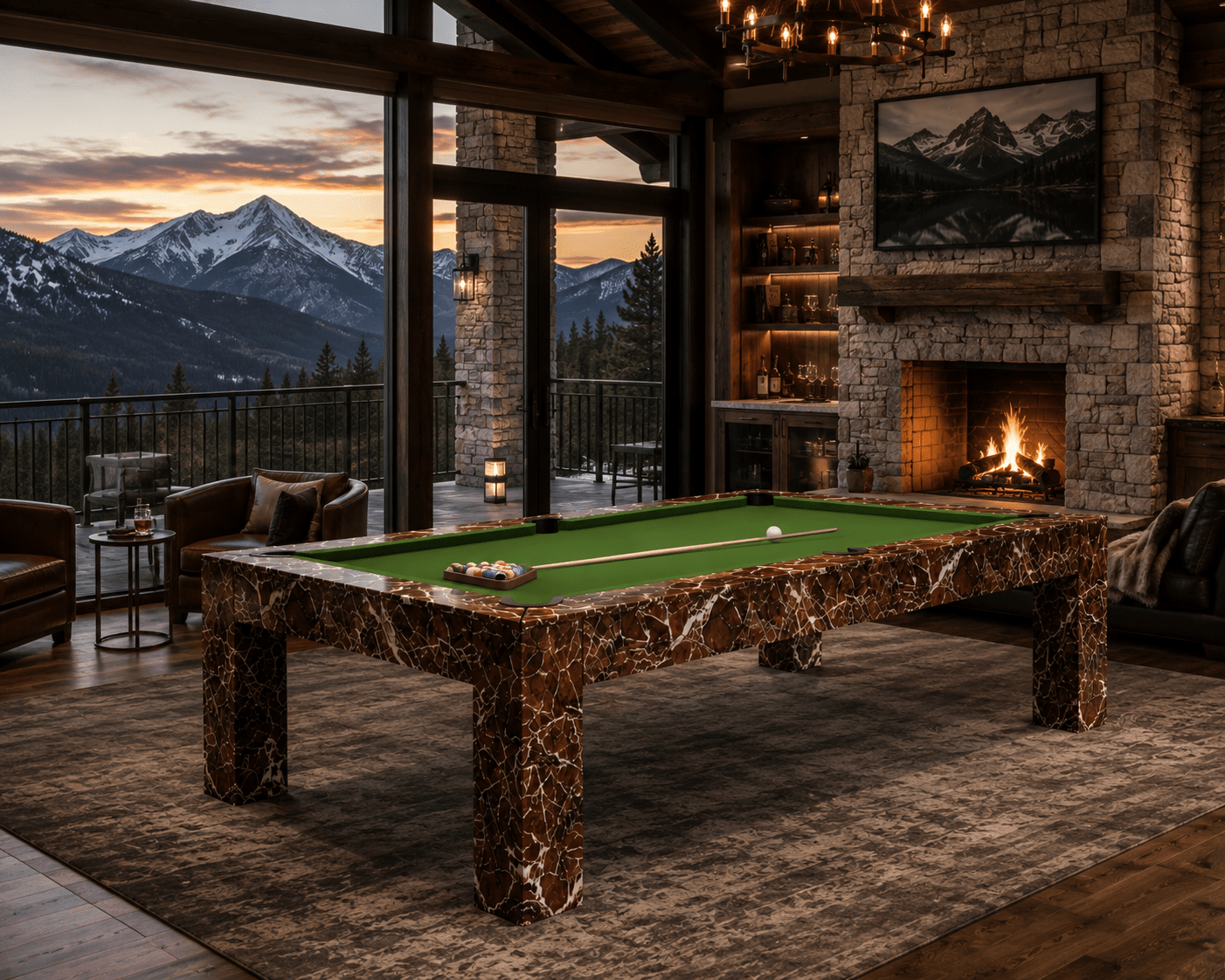 White Billiards Scarlett Modern Slate Pool Table - White Billiards