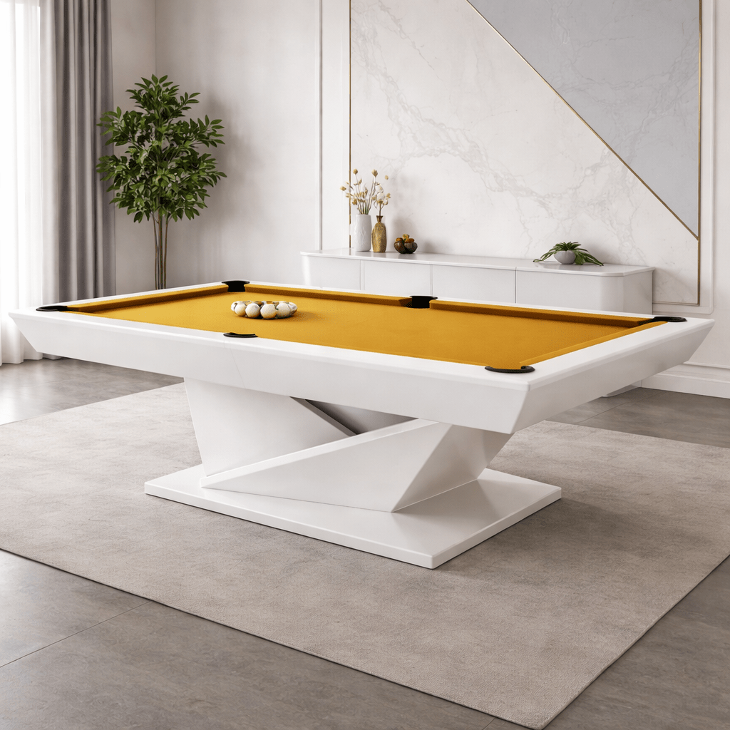 White Billiards Kyoto Modern Slate Pool Table - White Billiards