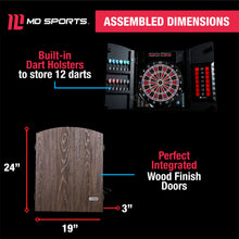 Load image into Gallery viewer, MD Sports New Haven Electronic Dartboard Cabinet Set