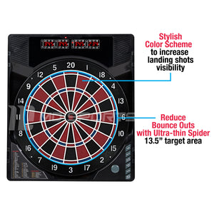 MD Sports New Haven Electronic Dartboard Cabinet Set