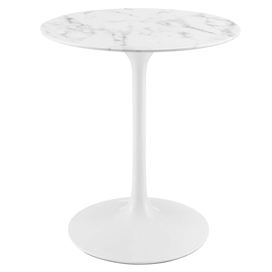 Lippa 28" Round Artificial Marble Dining Table by Modway