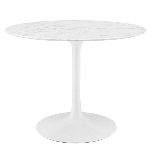 Lippa 40" Round Artificial Marble Dining Table by Modway