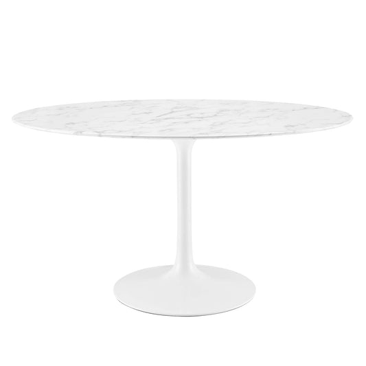 Lippa 54" Oval Artificial Marble Dining Table by Modway