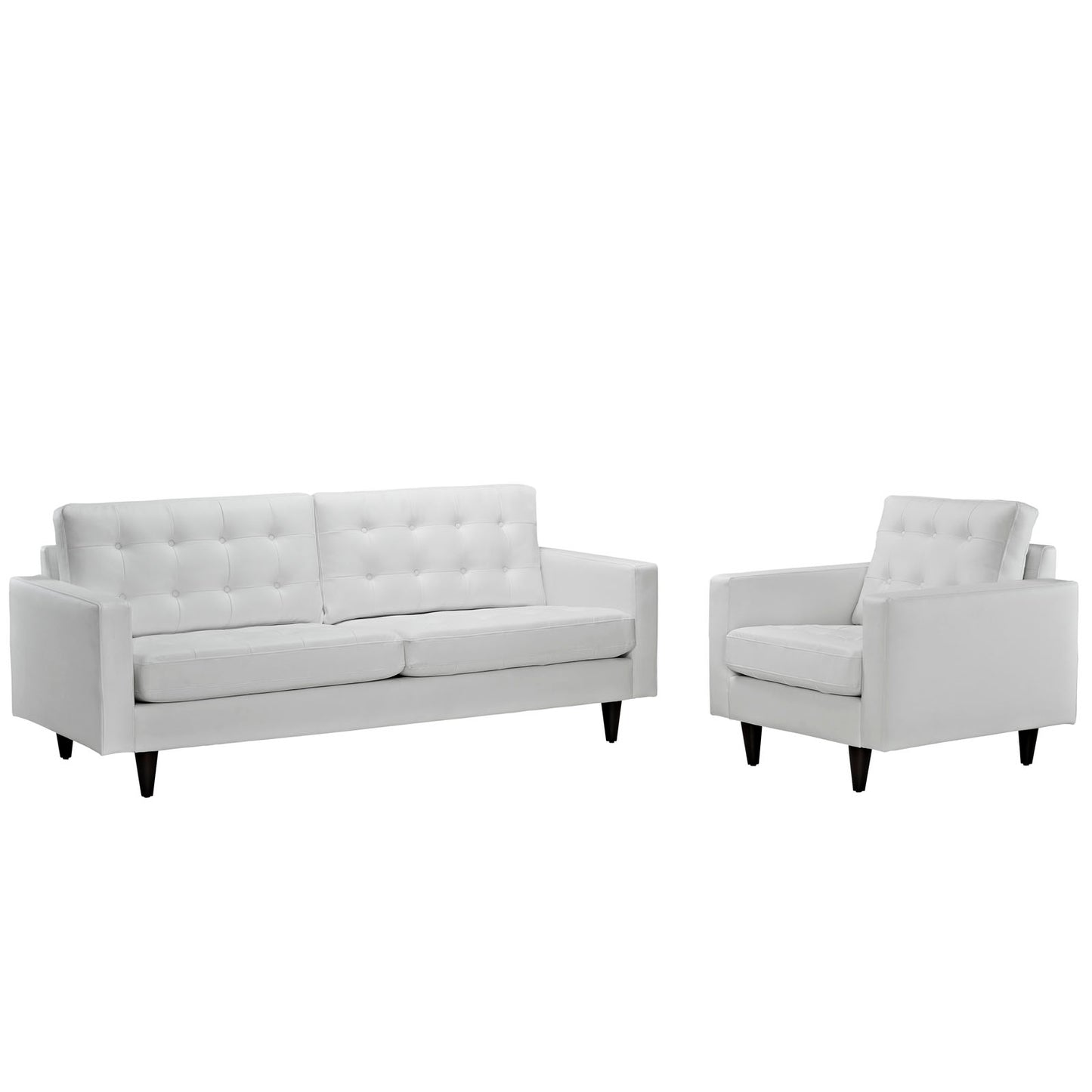 Empress Sofa and Armchair Set of 2 by Modway