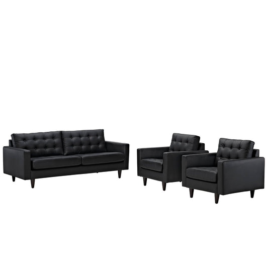 Empress Sofa and Armchairs Set of 3 by Modway