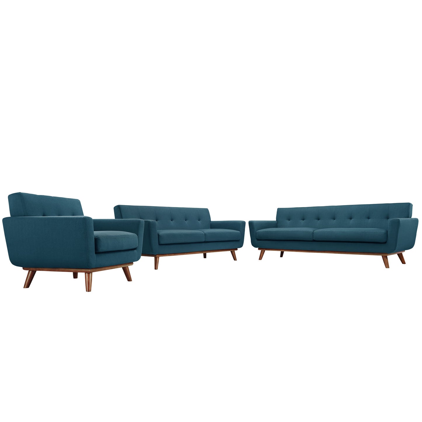 Engage Sofa Loveseat and Armchair Set of 3 by Modway