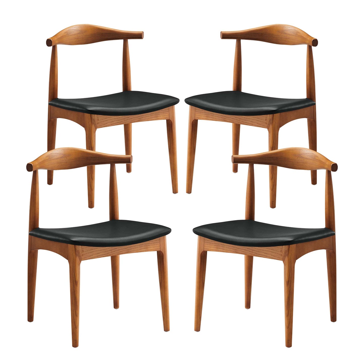 Tracy Wood Dining Chairs Set of 4 by Modway