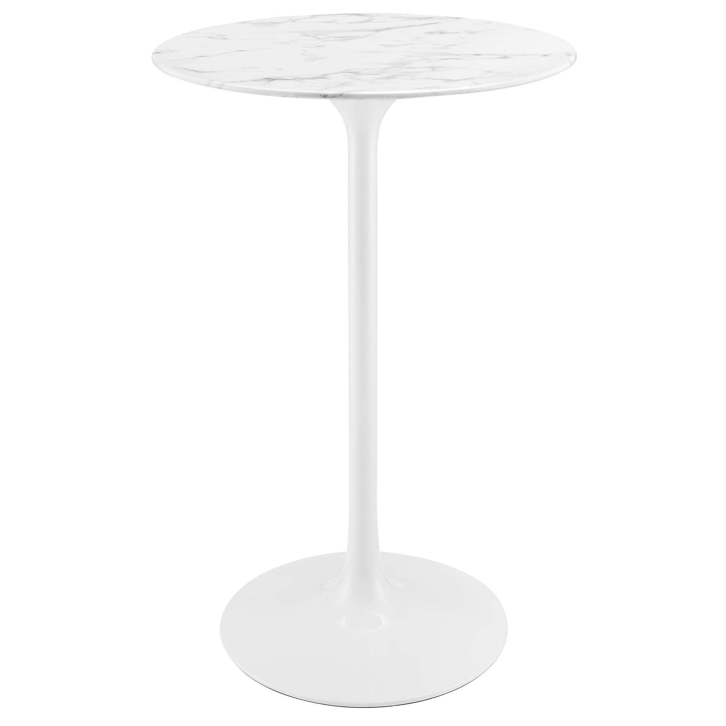 Lippa 28" Round Artificial Marble Bar Table by Modway