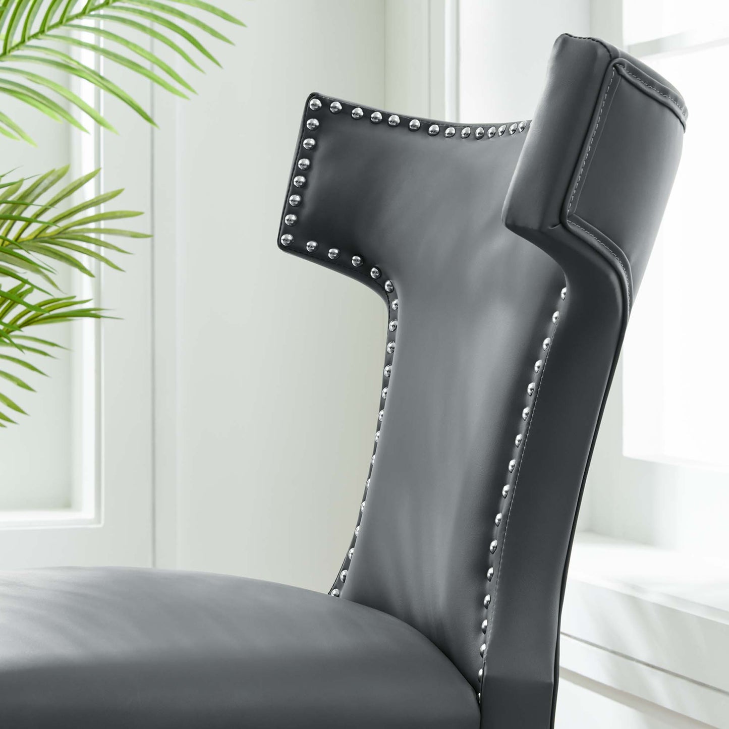 Curve Vegan Leather Dining Chair by Modway