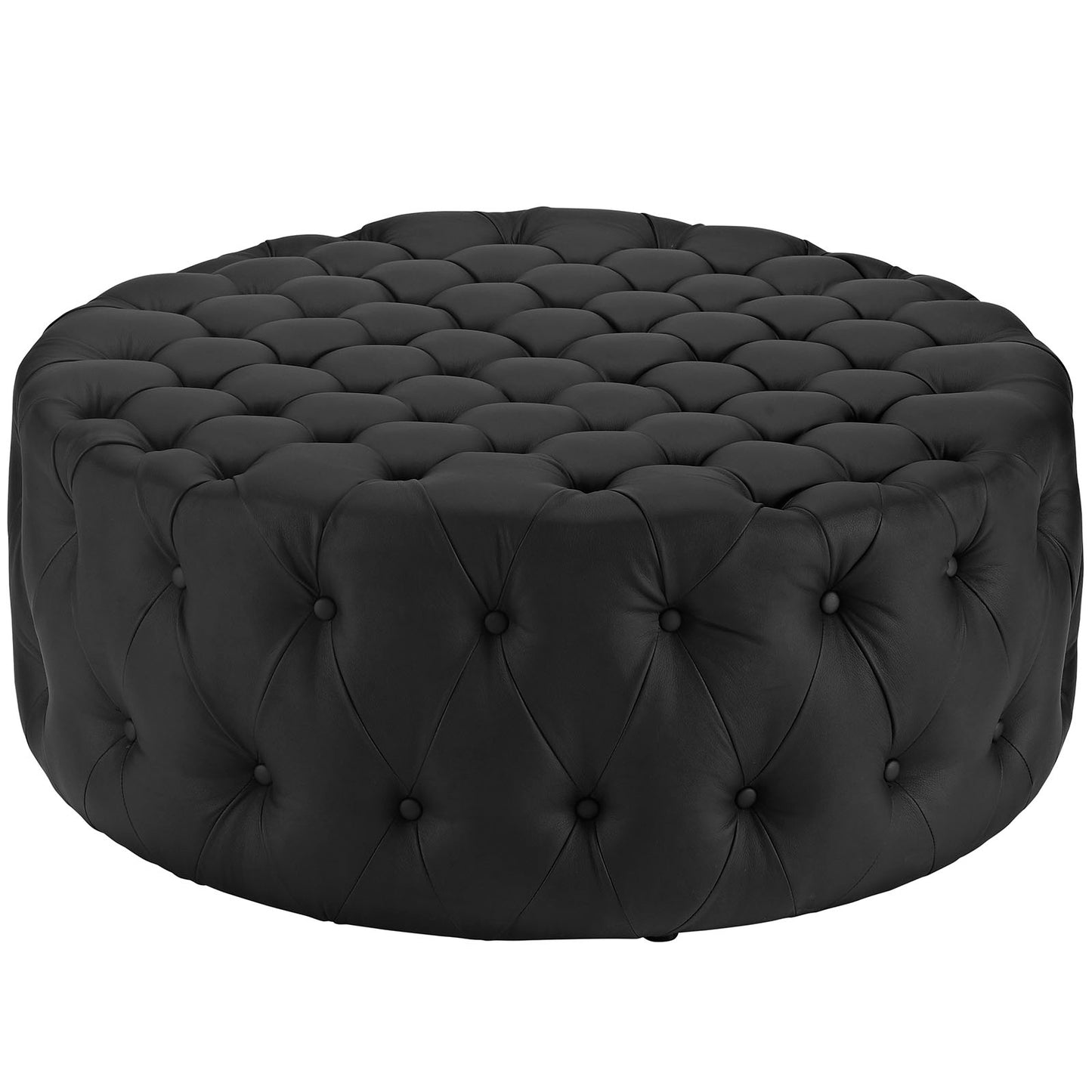 Amour Upholstered Vinyl Ottoman by Modway