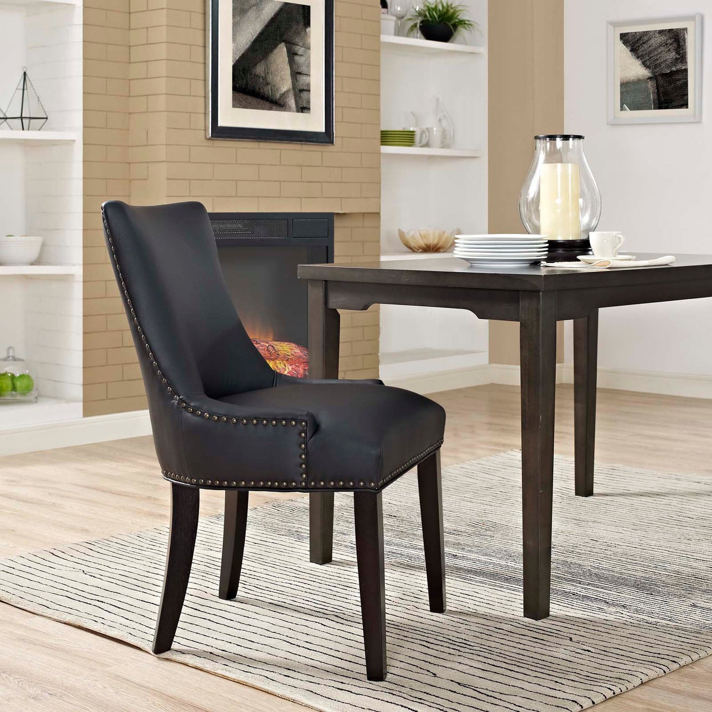 Marquis Vegan Leather Dining Chair by Modway