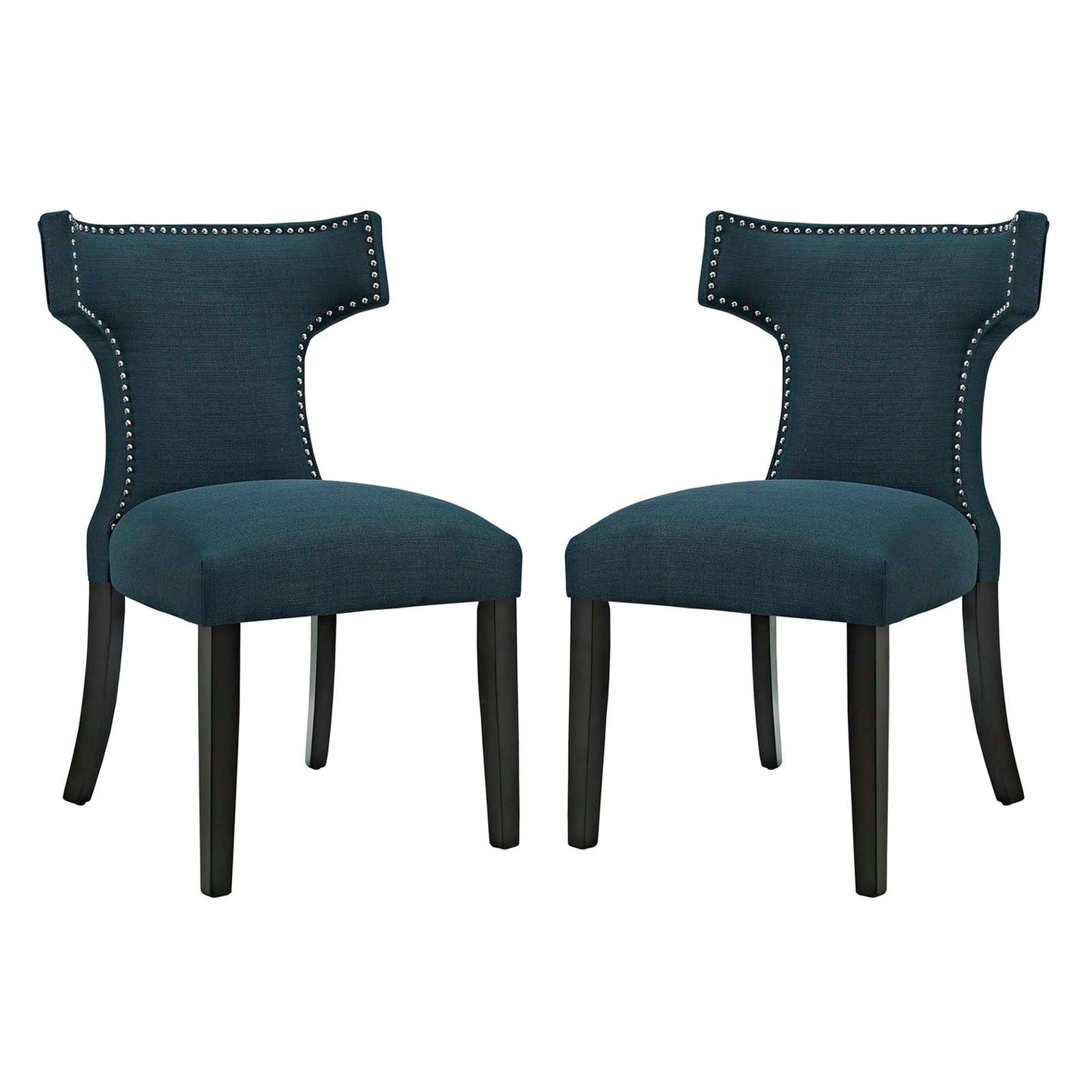 Curve Fabric Dining Side Chair Set of 2 by Modway